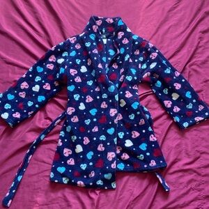 Blue Robe with Multicolor Hearts